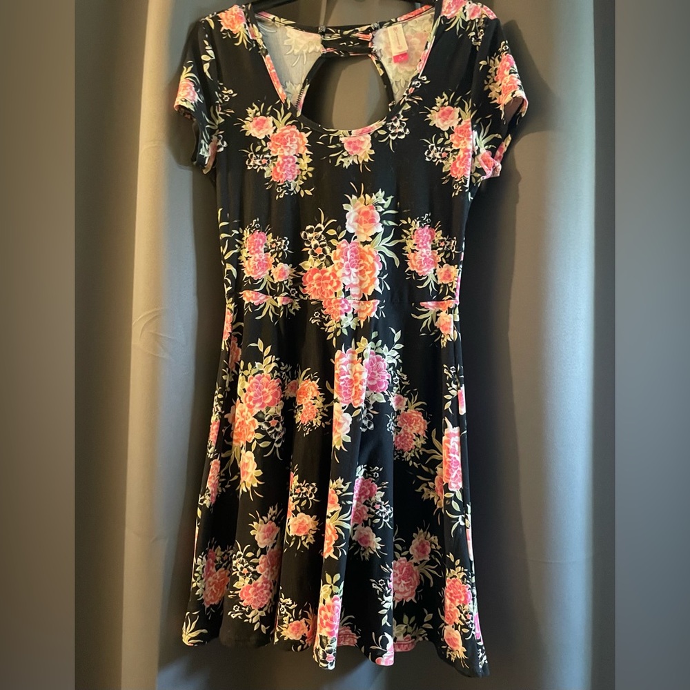 Juniors Floral Skater Dress